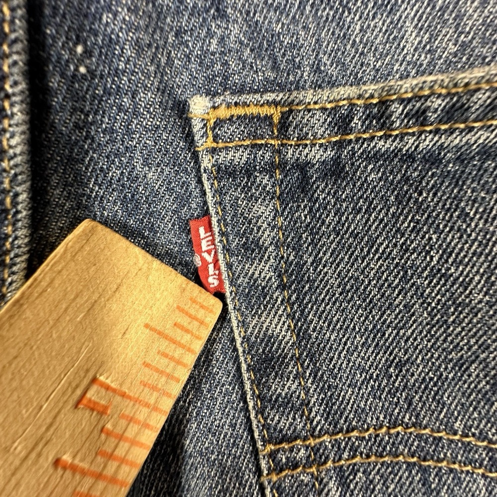 Levis Baggy Dad Jeans Womens 27 (Fits 29x30) Blue Denim Straight Barrel Loose - Picture 16 of 16